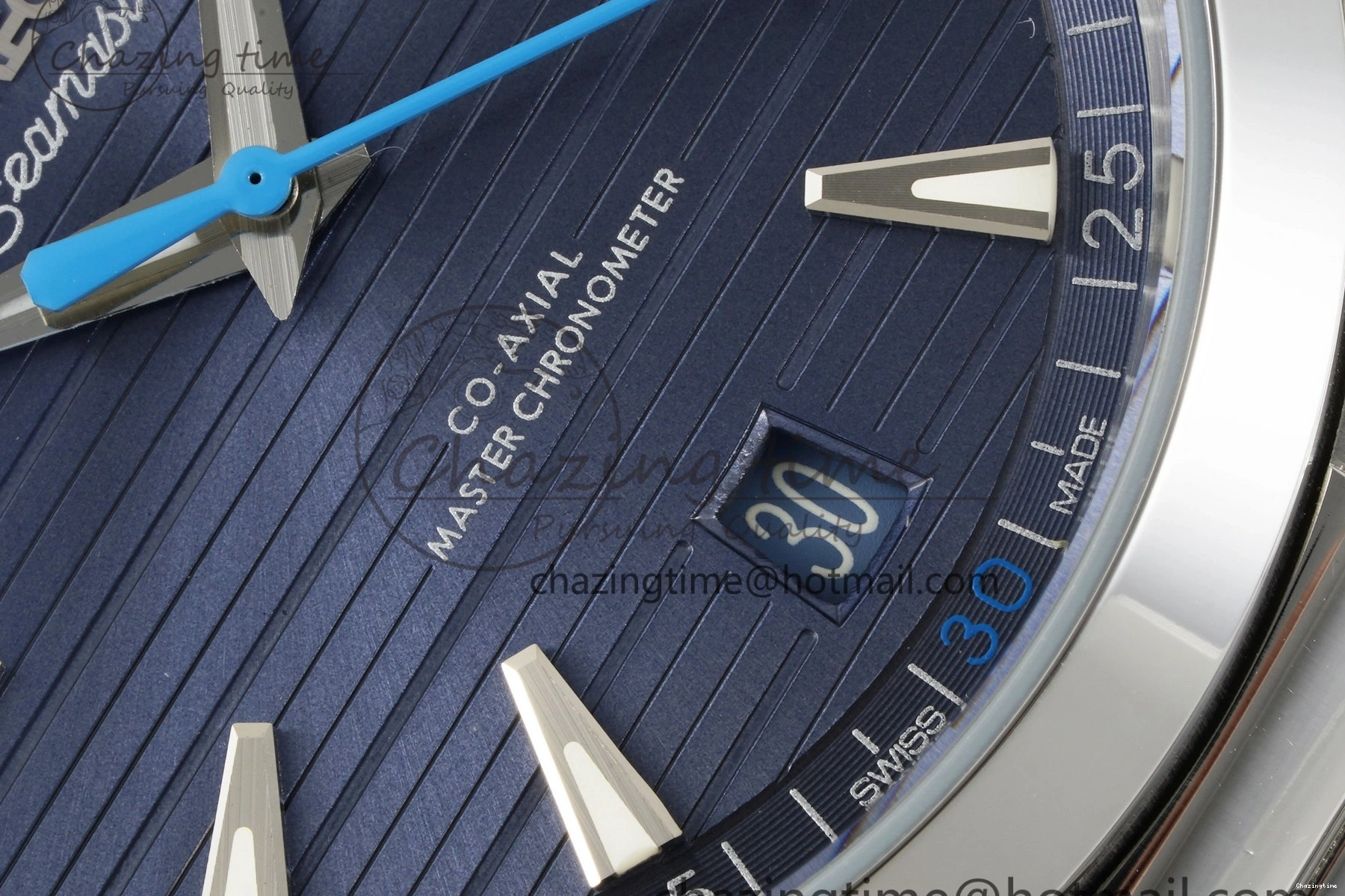 0314 FreshLook Aqua Terra 150M SS JQK 1:1 Best Edition Blue Dial Blue Hand on SS Bracelet A 7831